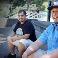 Mak and Jorge on Sylvania steps