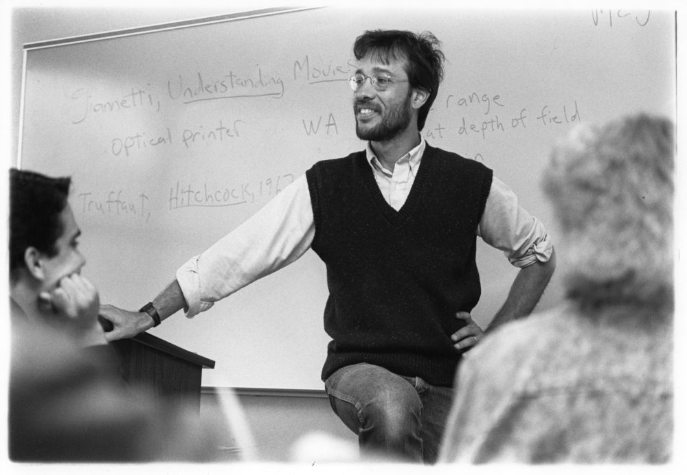 Michael Dembraw in class during the 1980s.