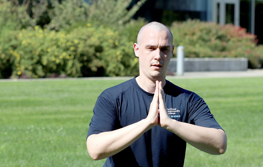 Phillip Brooks doing yoga