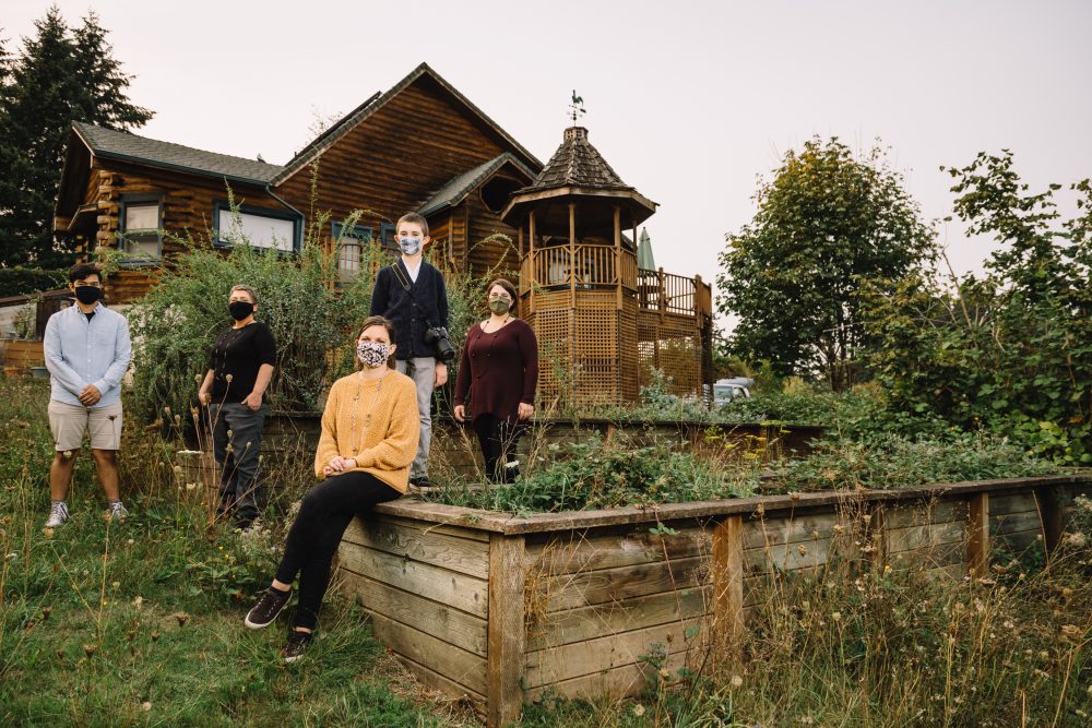 A photo of the Moore family at the Carolyn Moore Writers House