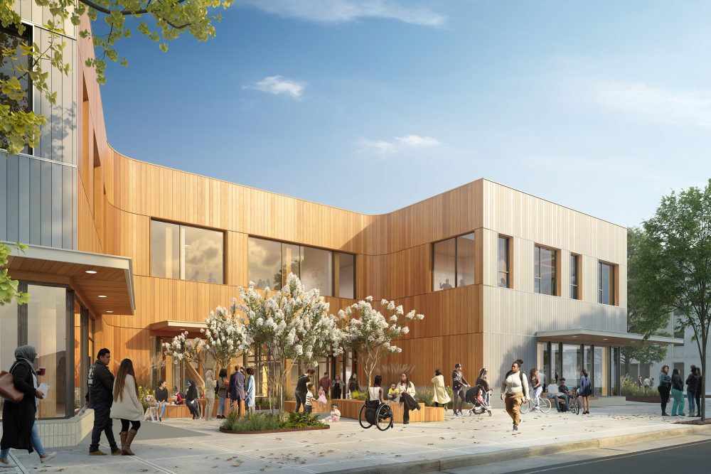 Building's entry off of NE Killingsworth Street.