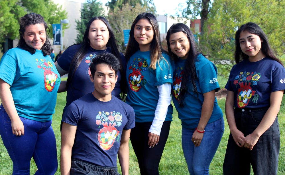 The CAMP mentor team: (left to right) Fatima Sanchez, Joceyn Tapia, Nejdet De Jesus, Alejandra Villanueva, Eulalia Francisco, and Sam Gonzalez. (Not pictured: Alicia Alvarez)