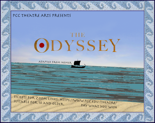 Ancient Greek Ship on the ocean horizon