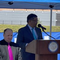 PCC President Mark Mitsui speaks at the bill signing ceremony