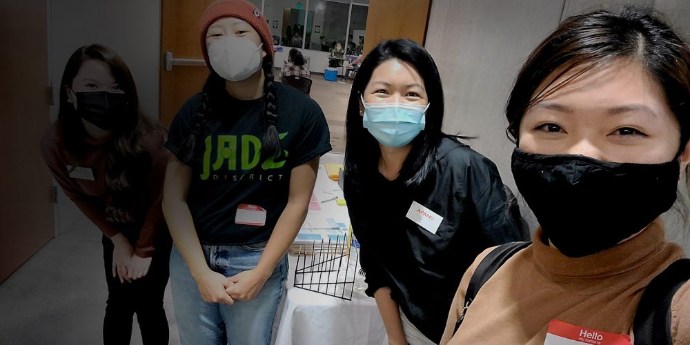 Women at a PCC vaccine clinic