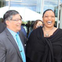 Mark Mitsui and Tiffani Penson