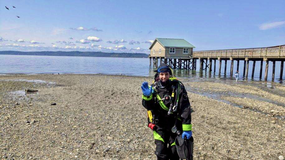 Jill Munger on beach