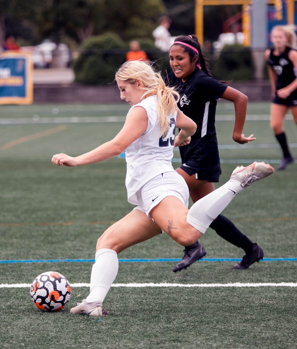 Soccer player sprints