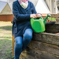 Jolie Donohue at SE Campus garden