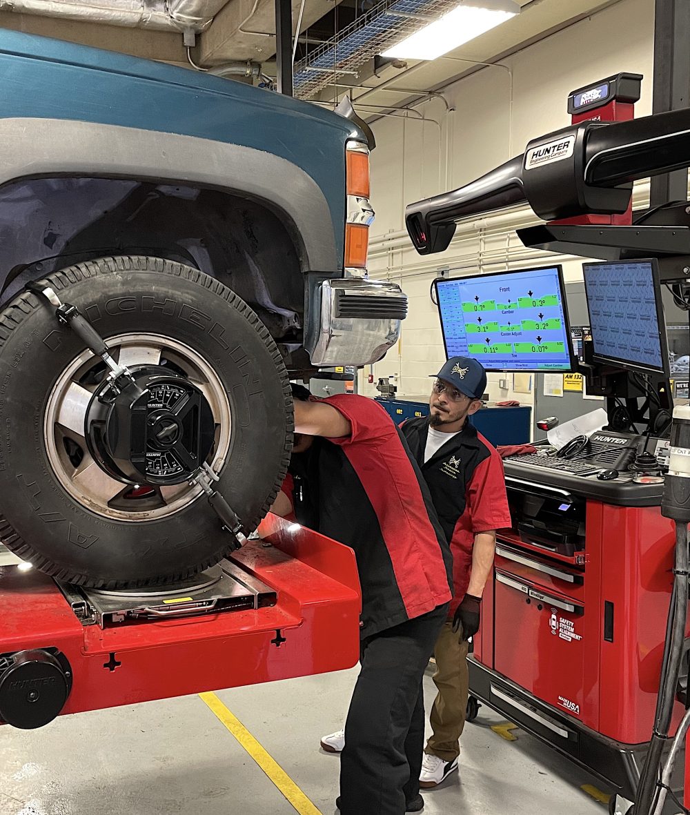 Students Pablo Martinez-Munoz and Flo Andrade.