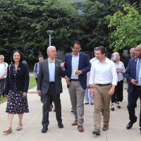 Transportation Secretary Pete Buttigieg tours PCC's Southeast Campus.