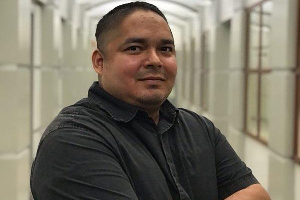 Joe Hernandez close-up of young Latinx poet.