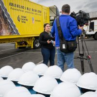 Keyonna Williams is interviewed by Channel 6.