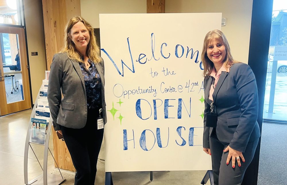 Pam Hester with staff