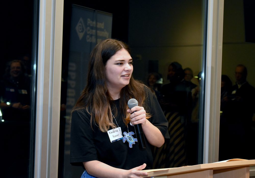 Student speaker Kadence Hoover.