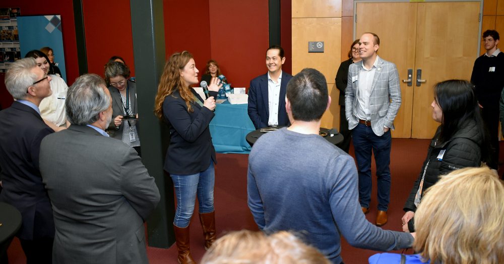 Dacia Grayber addresses the attendees.