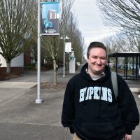 Neamhain Virtue on SE Campus, smiling.