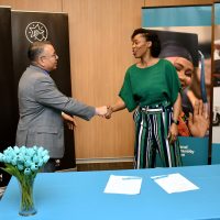 Superintendent Gustavo Balderas with PCC President Adrien Bennings.