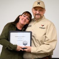 Rebecca White with Todd Barnett