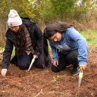 Serina Fast Horse and her sister