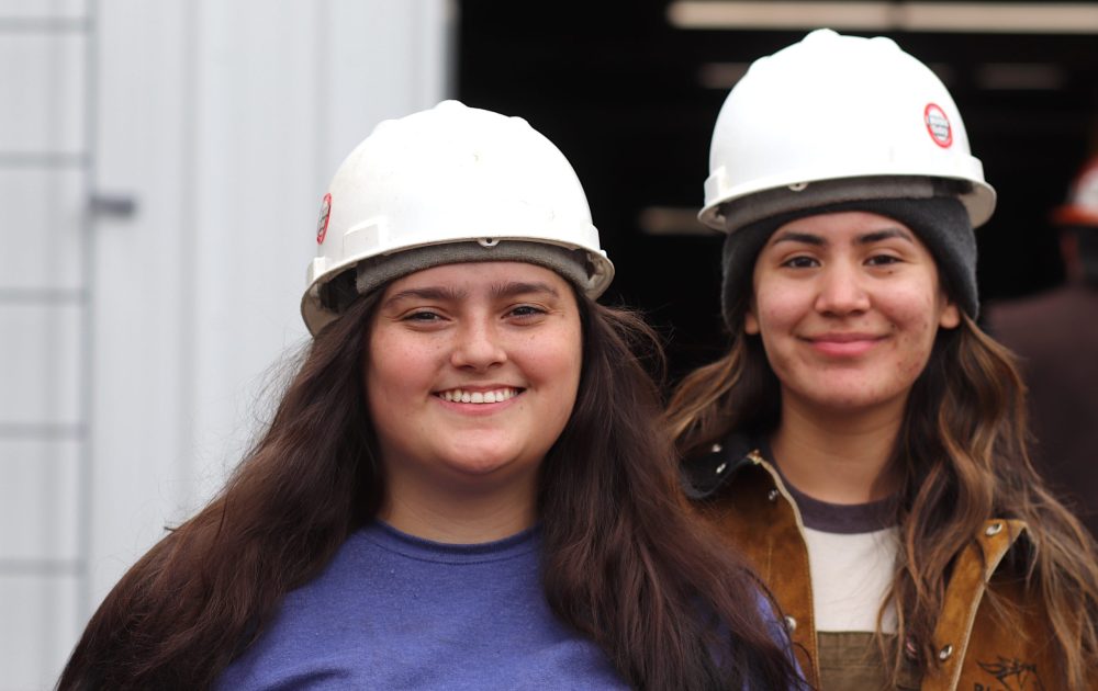 From left, grads Keyonna Williams and Alex Cuevas.
