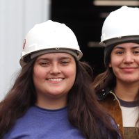 From left, grads Keyonna Williams and Alex Cuevas.