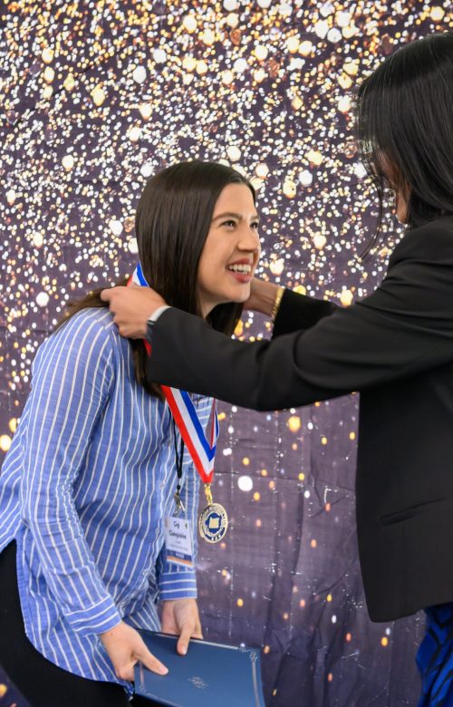 Gigi Giangiobbe at awards ceremony