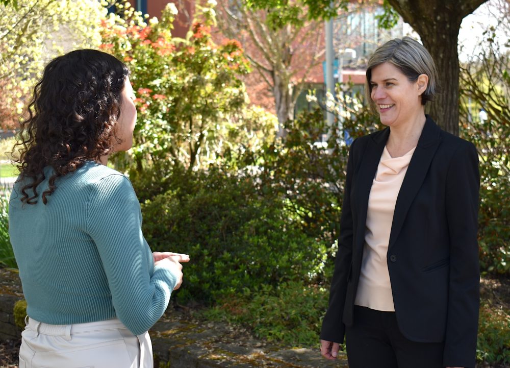 Alissa Leavitt with Yareli Cornejo Torres.