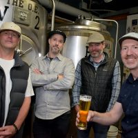 Near the brewing vats.