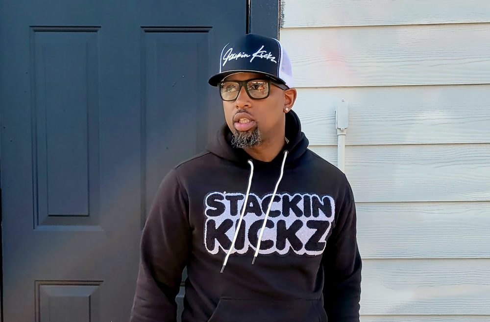 David posing in gear