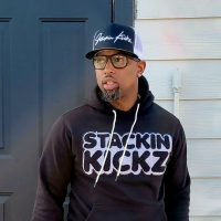 David posing in gear