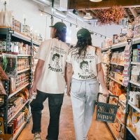 Francine Voit and Nicola Buffo shopping