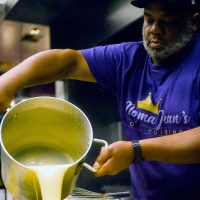 Marquise Cross in the kitchen.