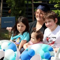 Graduate celebrating