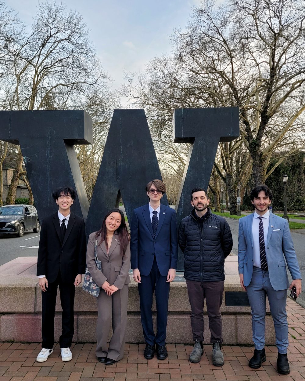 From left, Kevin Le, Eleanor Song, Jacob Weiner, Robert Asaadi and Laith Dababneh.