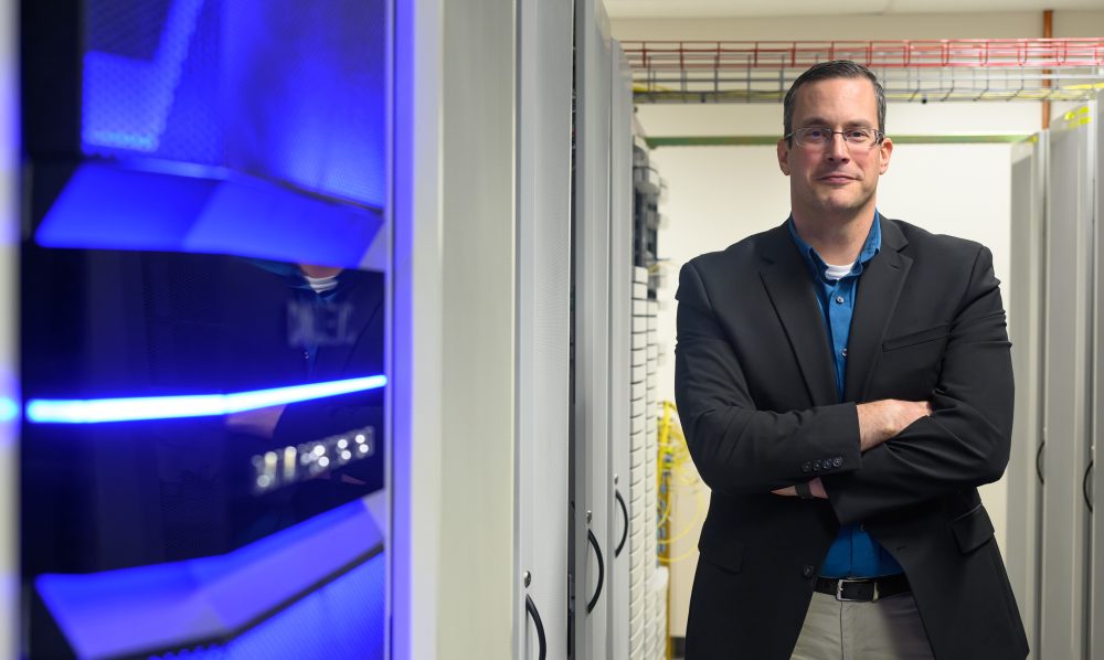 Brandon Gatke in PCC server room