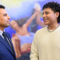 From left, Greg Contreras with Andres Garcia Perez