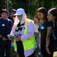 Drone demo with Latino Network students