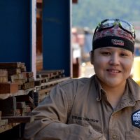 Mis Ter Rae Two Crow at the Swan Island Maritime Welding Center.