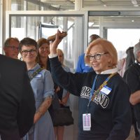 Dorina Cornea-Hasegan provides a tour of the Teaching Cleanroom to guests