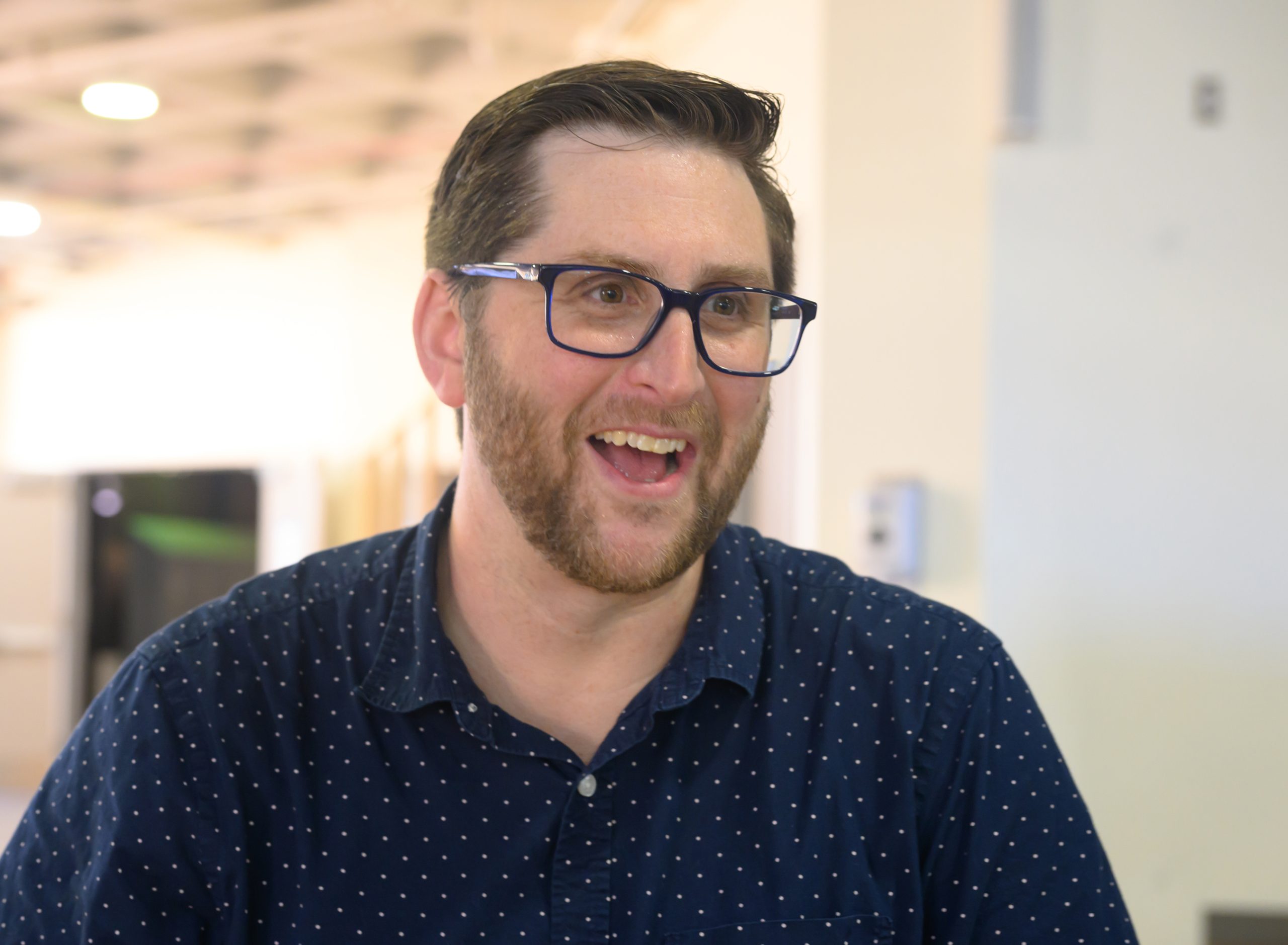 Sam Barbara smiling.