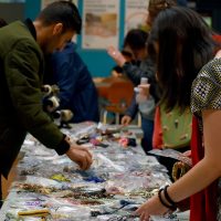 Hundreds of employees and students shop at the sale to find that hidden gem.