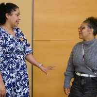 Wesley chats with Maneka Brooks, who is a professor and dean of the College of Education at PSU.