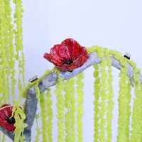 Hannah Newman, Tree Flowers detail, 2025, mixed media sculpture