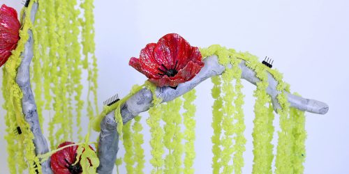 Hannah Newman, Tree Flowers detail, 2025, mixed media sculpture