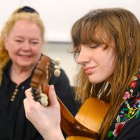 Grace Stramel with Julia Banzi in background