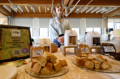 Emily Ruth and her baking goods.