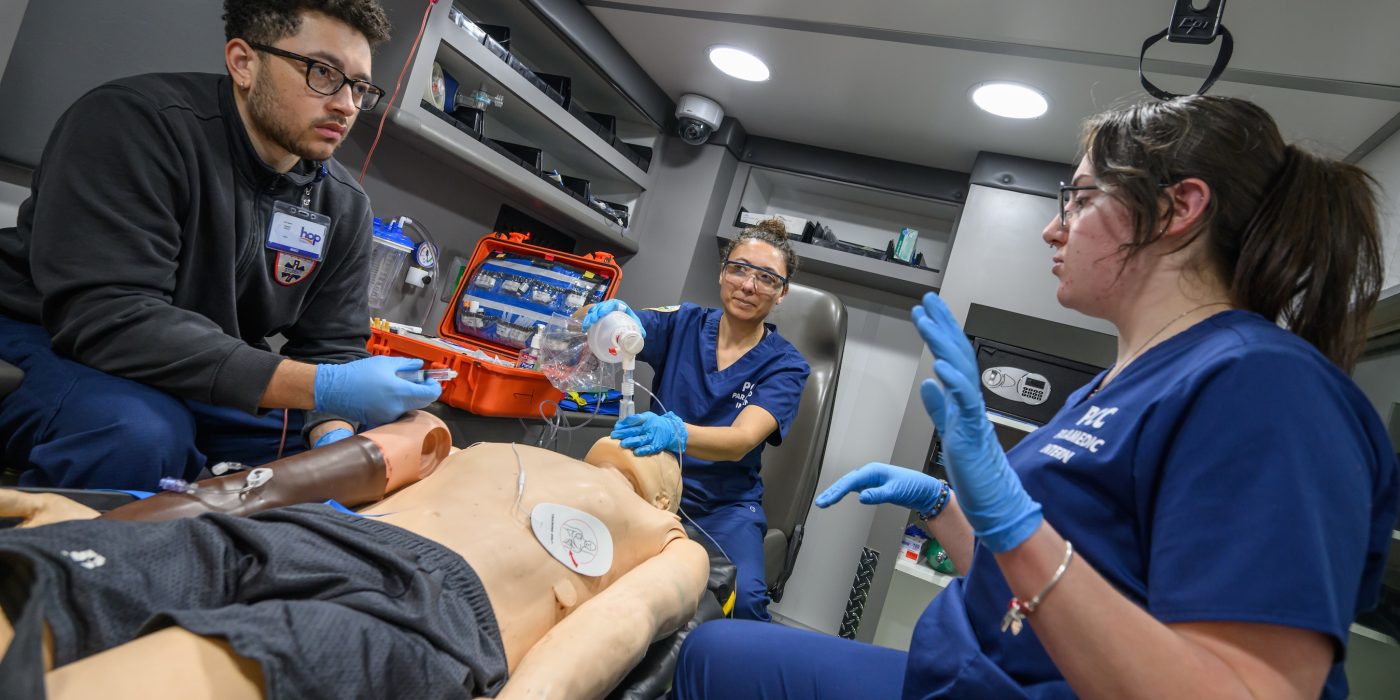 Ambulance simulator at Cascade Campus.