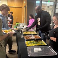 The event's food was sweet and spicy.