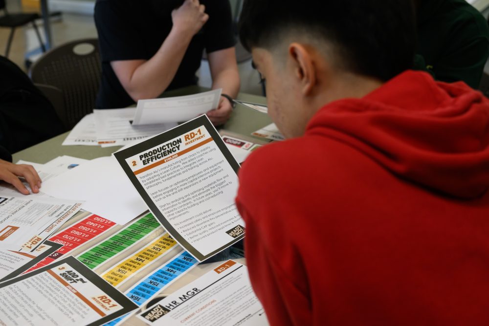 student engaged in activity